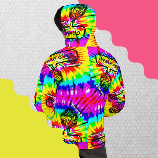 NOOB X PSYCHEDELUXE TIE DIE {emotional damage}Unisex Hoodie