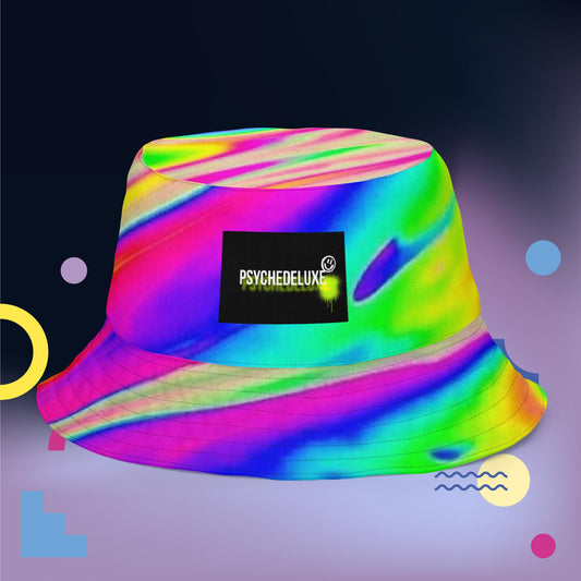 Psychedelic Cannabis Reversible bucket hat