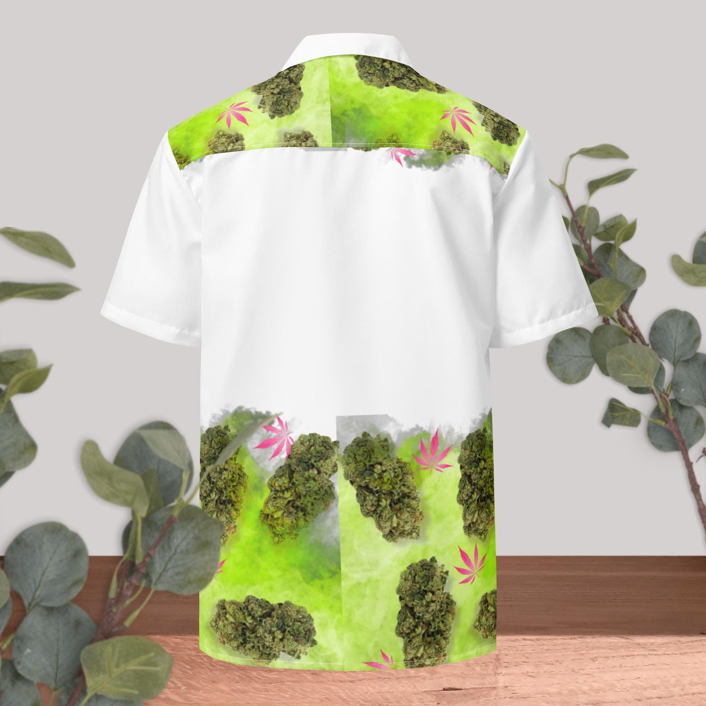 Canna Lime Unisex button shirt