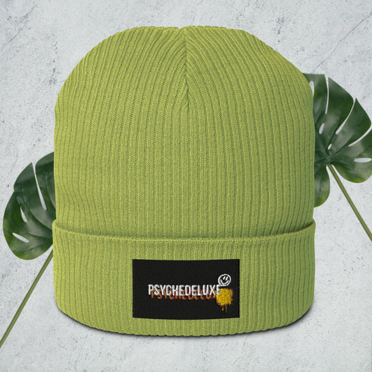 Psychedeluxe Logo Organic ribbed beanie